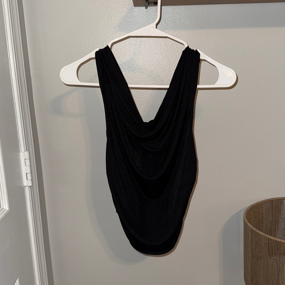 Elegant Black Draped Top